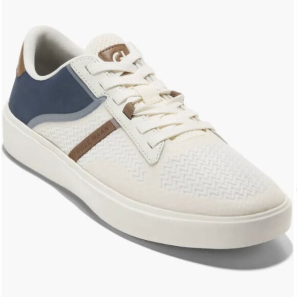 Cole Haan Men's Grand Crosscourt Winner Sneaker Ivory/Navy/Tan Size 13 NWB - Picture 1 of 16